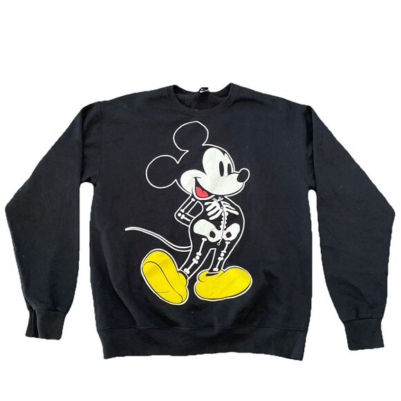 Disney Halloween Mickey Mouse Sweatshirt Black Mens Size Medium - Picture 1 of 8